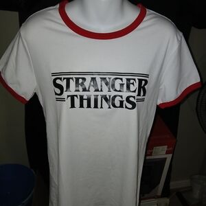 Stranger Things White and Red T-Shirt